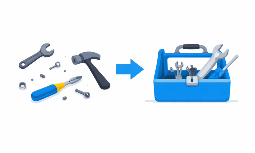 From scattered tools to an organized toolbox